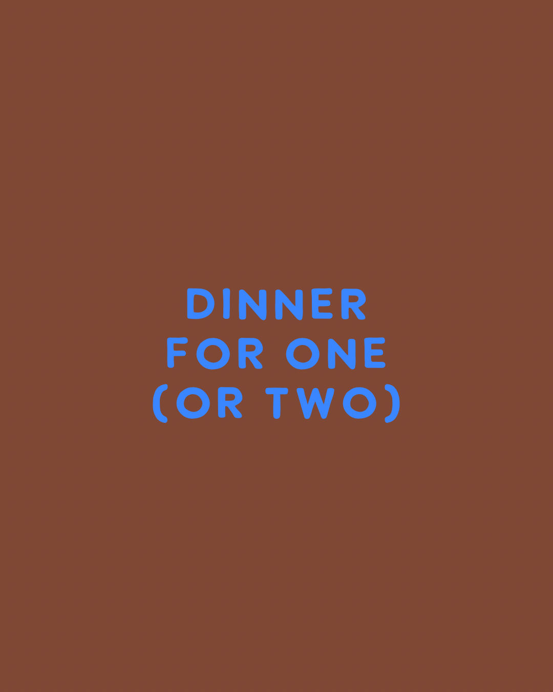 Dinner For One– Dinner Set Workshop